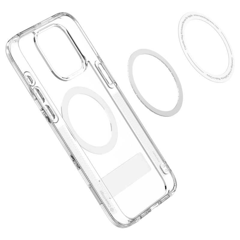 Husa telefon, Spigen, Policarbonat, Caseology Capella Mag Kickstand, iPhone 15 Pro Max, Transparenta, Compatibila MagSafe (iPhone 15 Pro Max, ACS06622) by www.silkase.ro